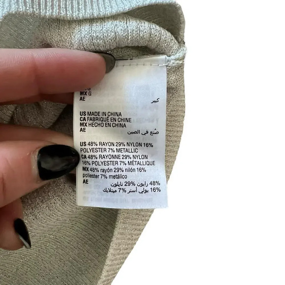 NWT Alfani Women’s Large Sequin Embellished Crewneck Long Sleeve Sweater - Picture 5 of 6